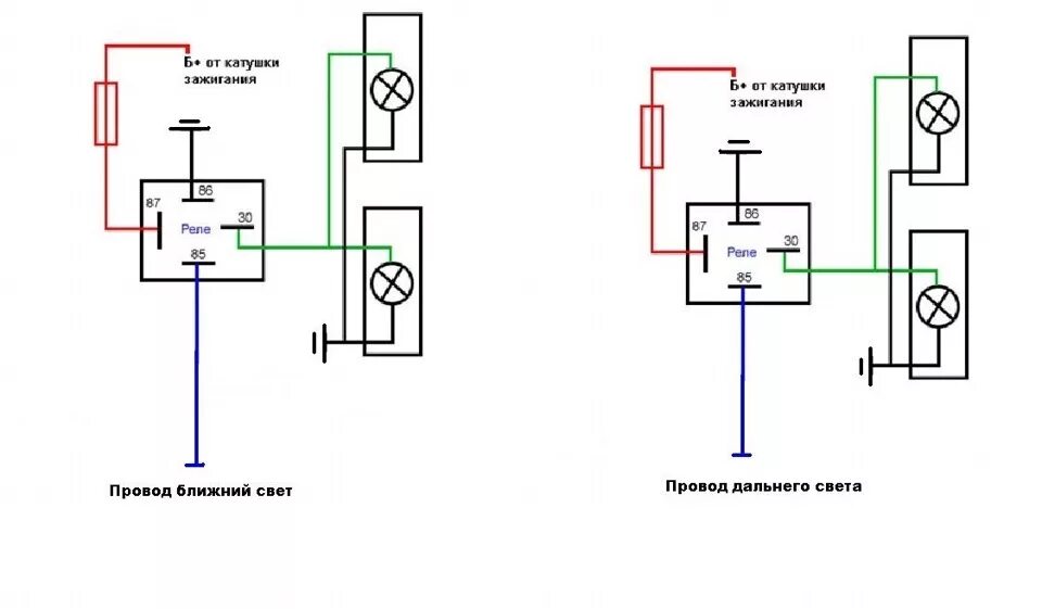 Подключение дополнительного света через реле Доп.фары или, типа ПТФки - Volkswagen Transporter T4, 2,5 л, 1997 года электрони