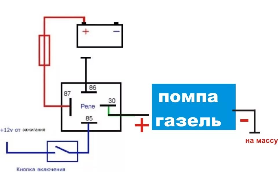 Подключение дополнительные помпы через реле Установка помпы от Газели на печку - Ford Maverick, 2,4 л, 1994 года своими рука