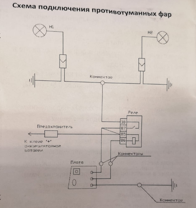 Подключение дополнительных противотуманных фар Комплект для подключения противотуманных фар LADA VESTA (Лада Веста) ПВ273-В, 1 