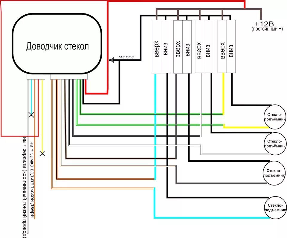 Подключение доводчика стекол к центральному замку Установка доводчика стекол - Hyundai Accent (2G), 1,5 л, 2005 года тюнинг DRIVE2