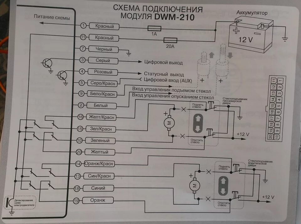 Подключение доводчика стекол к центральному замку Доводчик стеклоподъемников Pandora-210 (Help!) - Renault Logan (1G), 1,6 л, 2006