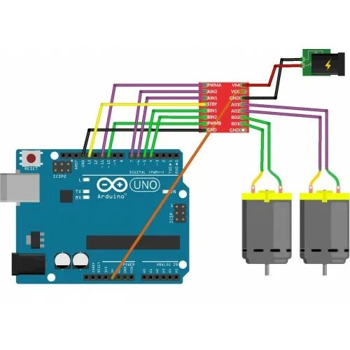 Подключение драйвера двигателя arduino Контроллер двигателей на базе TB6612FNG