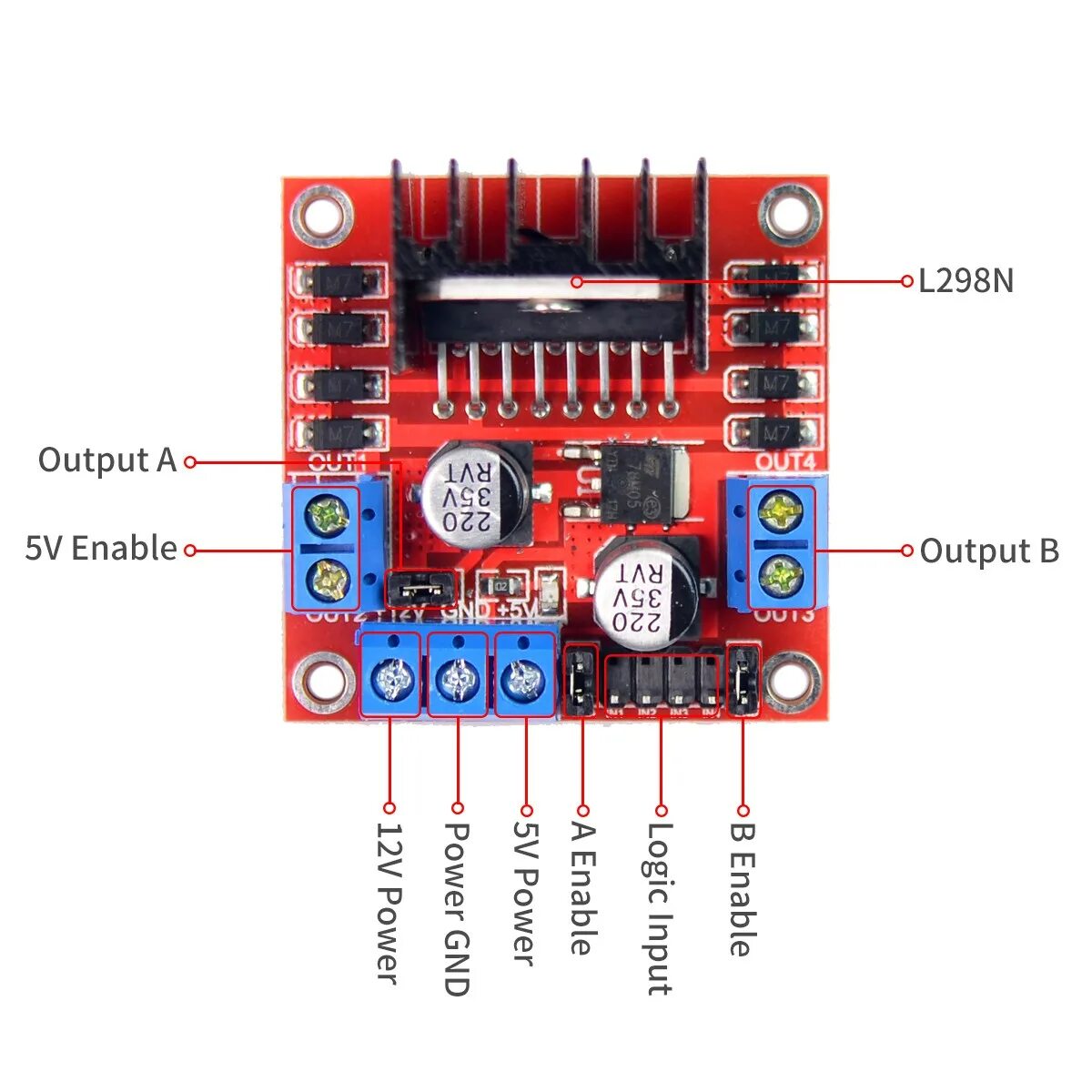 Подключение драйвера двигателя l298n Step by step on how to use the L298n dual H-bridge driver with Arduino - SURTR T