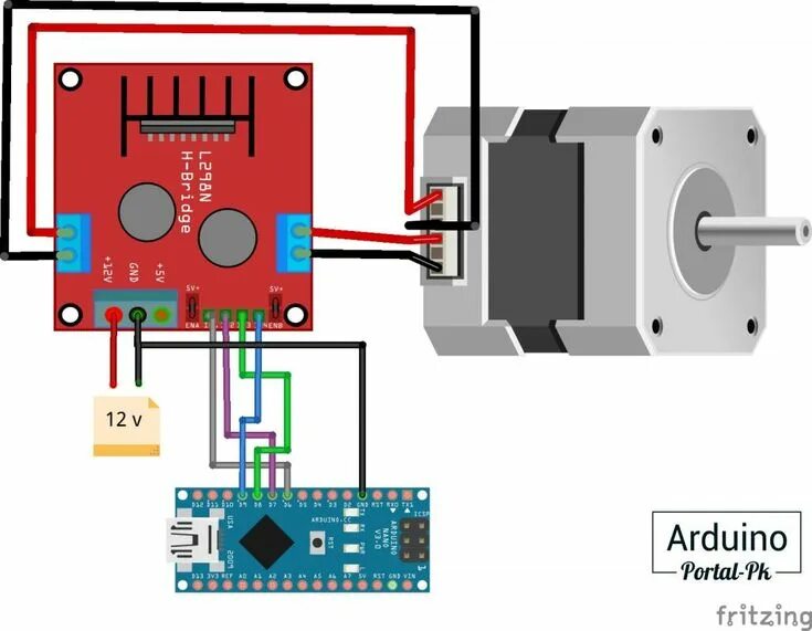 Подключение драйвера двигателя l298n Самодельный ЧПУ станок из принтеров своими руками - Часть 2 Станок, Ардуино, При