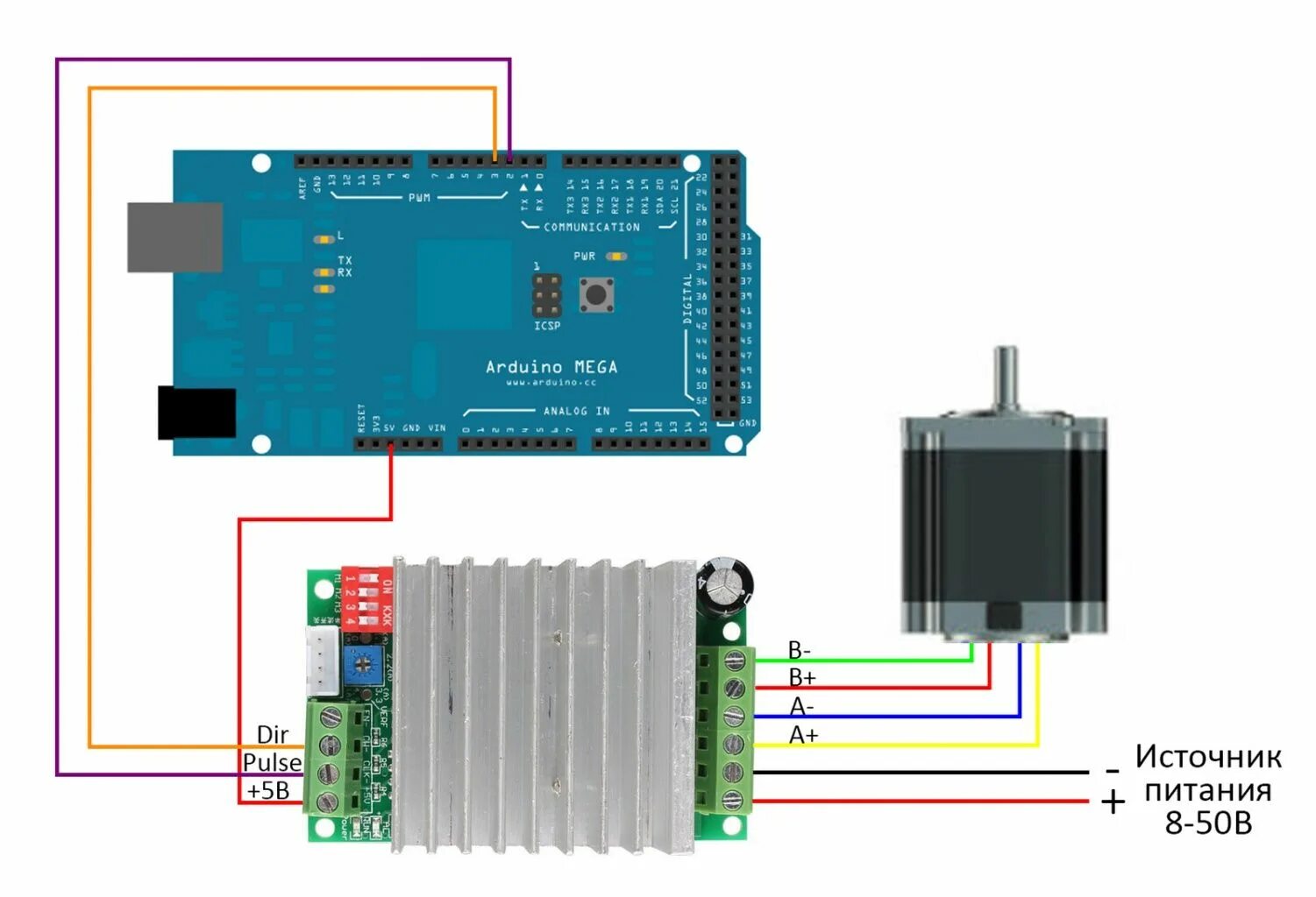 Подключение драйвера шагового двигателя к arduino Шаговые двигатели: описание, примеры, обзоры, характеристики ВИКИ