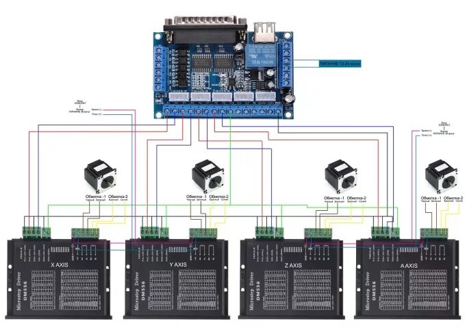 Подключение драйвера шагового двигателя к контроллеру Купить драйвер шагового двигателя DM556 LEADSHINE - комплектующие для ЧПУ SteepL