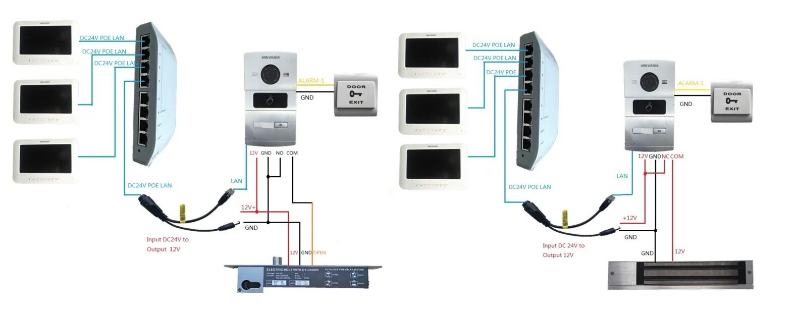 Подключение ds kv6113 wpe1 электромеханического замка IP вызывная панель Hikvision DS-KV8102-IM 1.3 Мп купить в Киеве Ohrana.ua