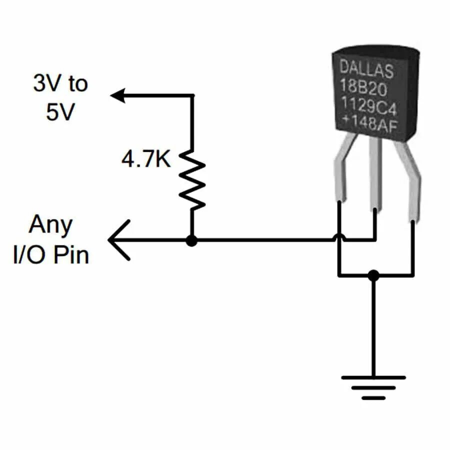 Подключение ds18b20 по двум проводам Buy DS18B20 Temperature Sensor Integrated TO-92 at an affordable price - Direnc.