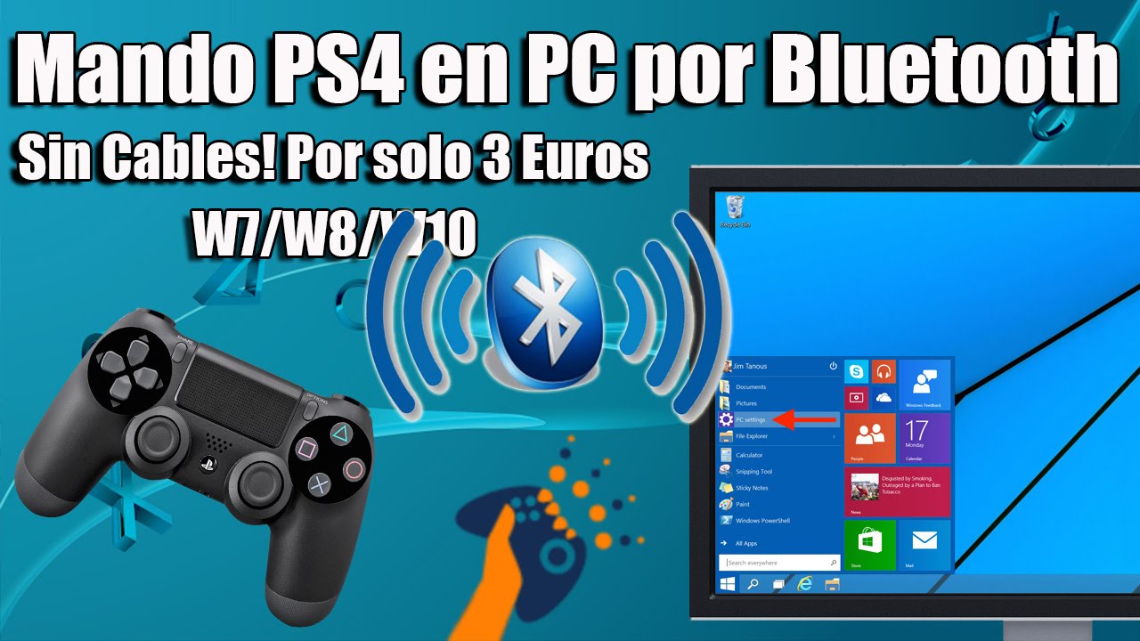 Подключение dualshock к пк через bluetooth Usar Mando PS4 bluetooth en el PC - YouTube