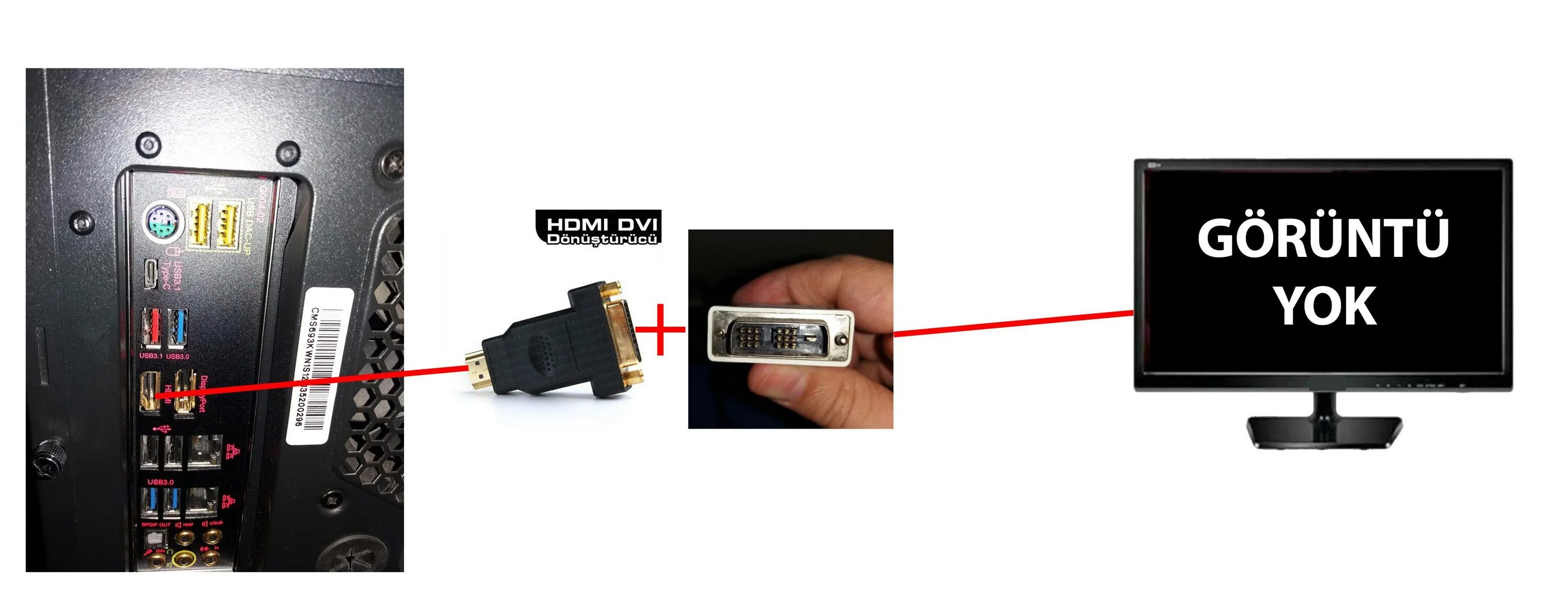 Подключение dvi к телевизору Нет изображения через hdmi dvi