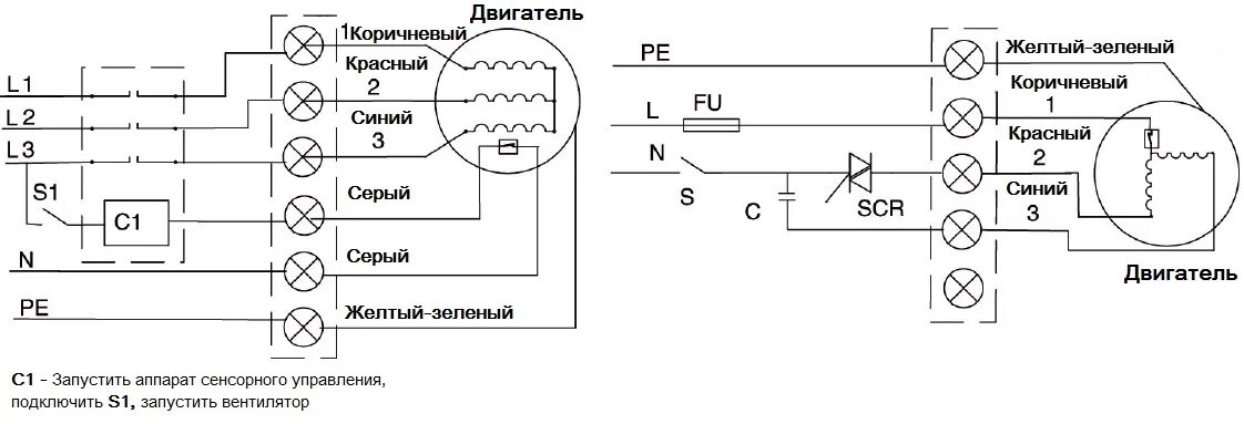 Подключение двигатель вентилятора Вентиляторы MaEr YDW 420 - Арктик холод