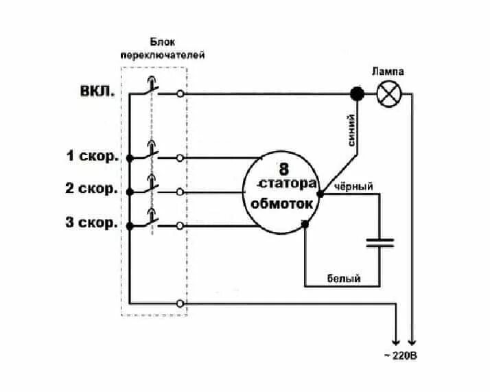 Подключение двигатель вентилятора Как правильно подключить конденсатор CBB61