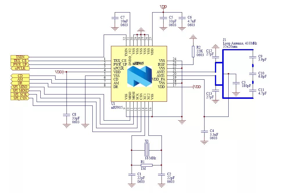 Подключение двигателей к микроконтроллеру Беспроводной модуль NRF905-MOD компании TechToys с SPI-интерфейсом