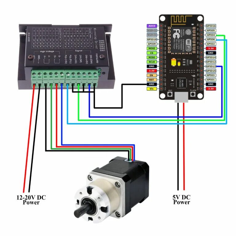 Подключение двигателей к плате eq6 esp8266 stepper motor