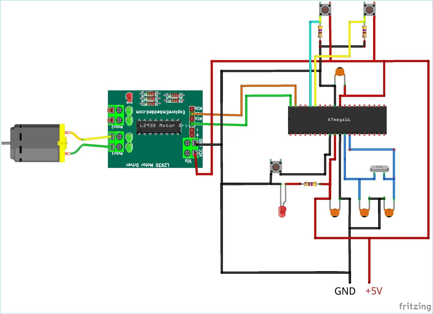 Подключение двигателей к плате eq6 Interfacing DC Motor with AVR Microcontroller Atmega16 Microcontrollers, Circuit