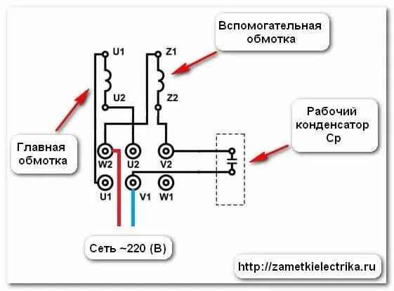 Подключение двигателя 220 с конденсатором Подключение однофазного двигателя АИРЕ 80С2 Заметки электрика Map, Map screensho