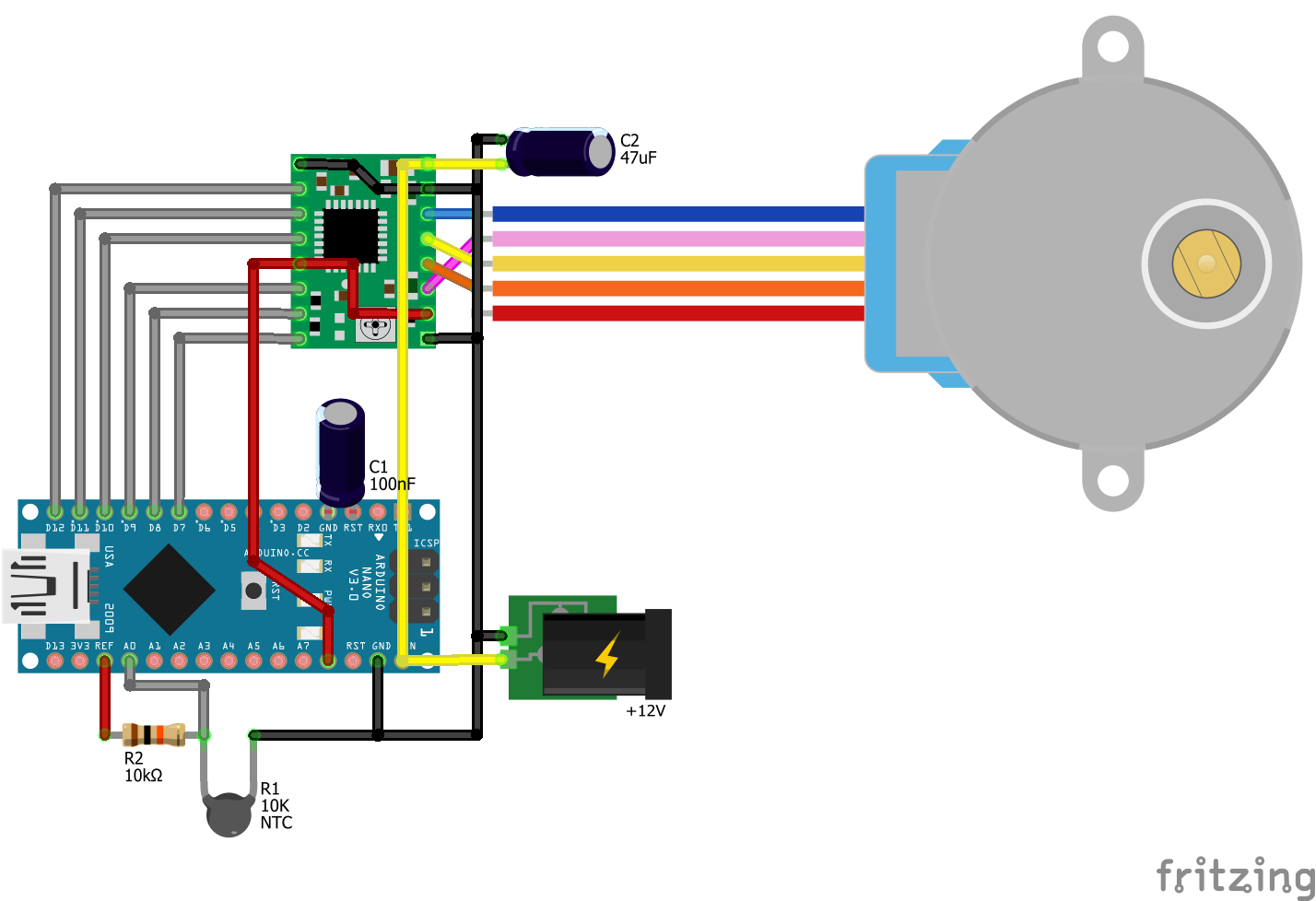 Подключение двигателя 28byj 48 к ардуино Ardufocus Build instructions