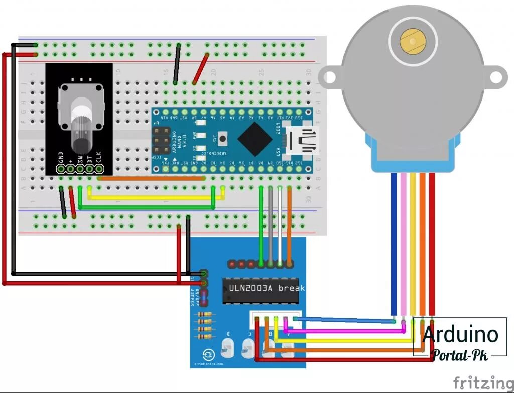 Подключение двигателя 28byj 48 к ардуино #21. Подключаем к Arduino Шаговый двигатель 28BYJ-48 на драйвере ULN2003