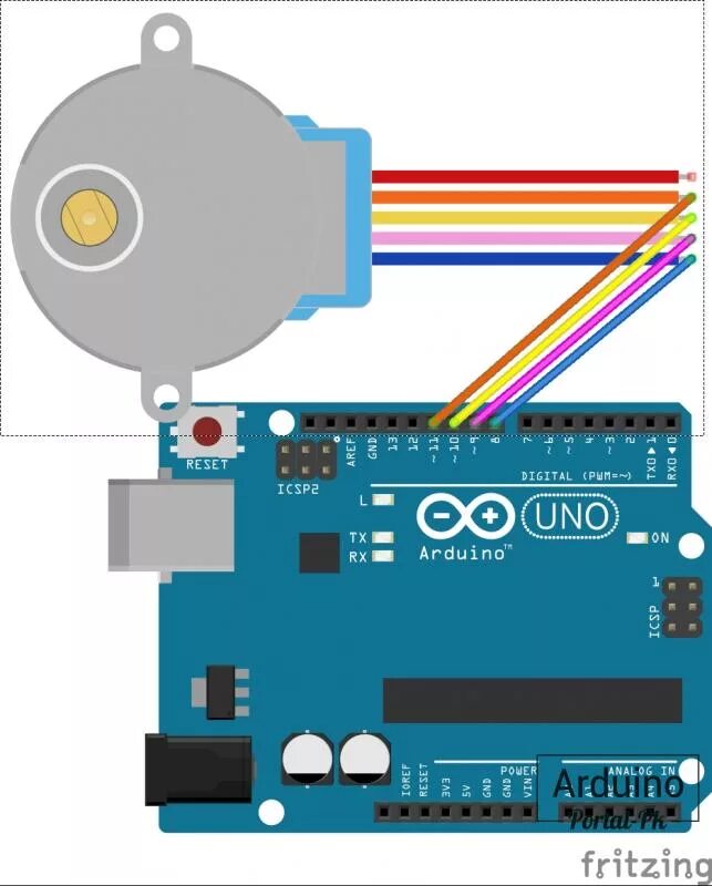 Подключение двигателя 28byj 48 к ардуино #21. Подключаем к Arduino Шаговый двигатель 28BYJ-48 на драйвере ULN2003