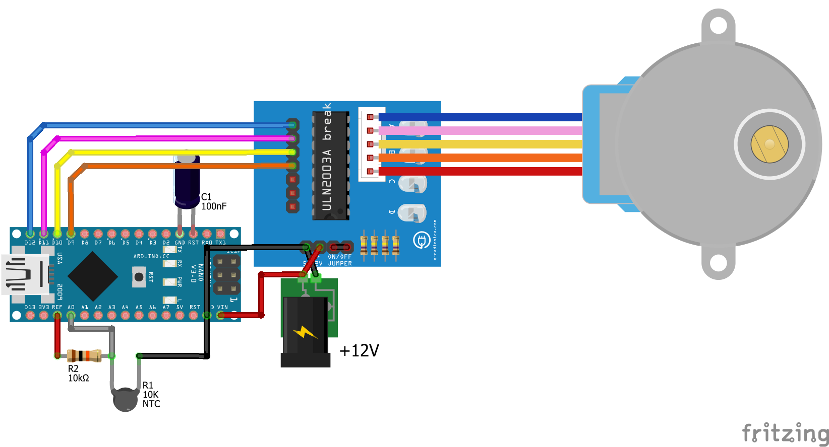 Подключение двигателя 28byj 48 к ардуино Ardufocus Build instructions