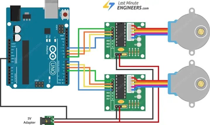 Подключение двигателя 28byj 48 к ардуино In-Depth: Control 28BYJ-48 Stepper Motor with ULN2003 Driver & Arduino