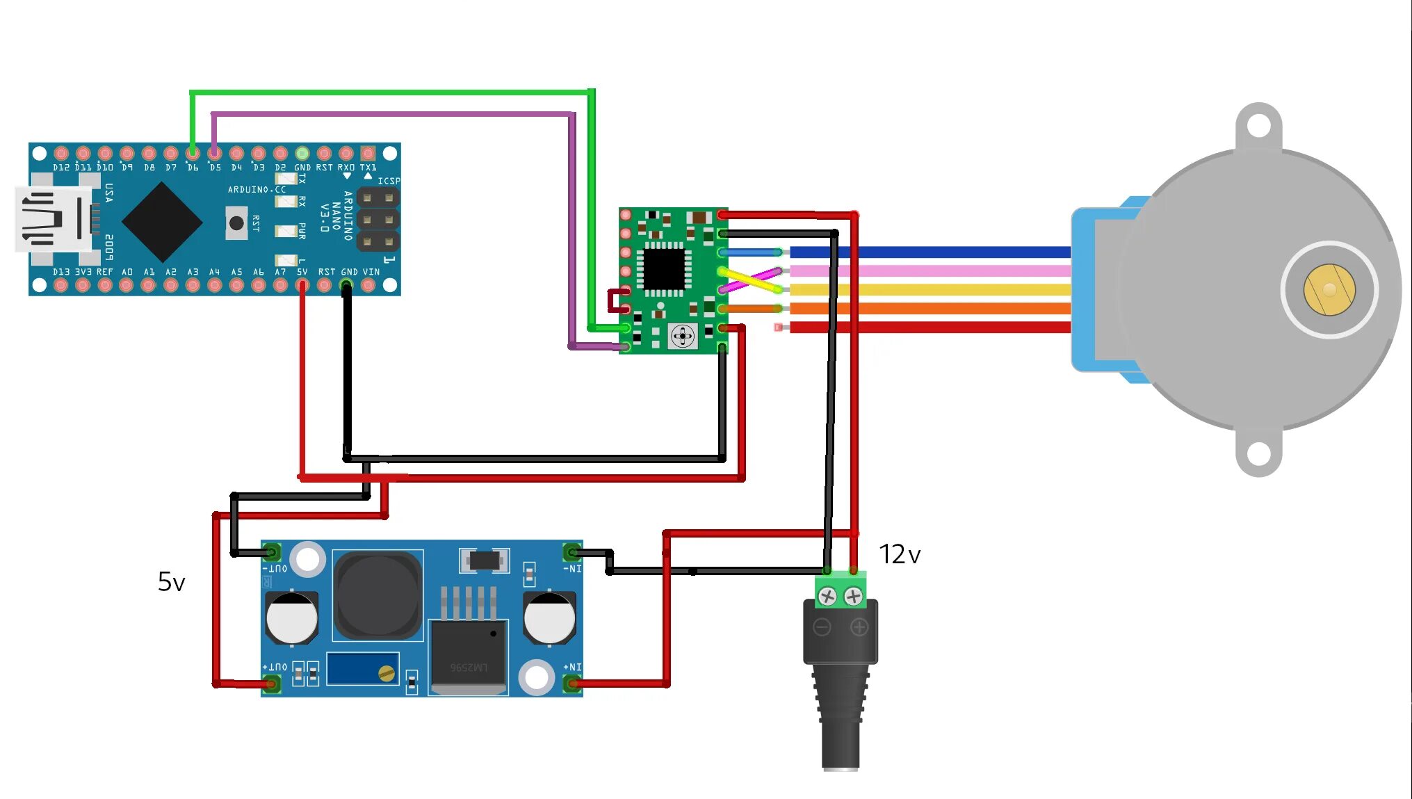 Подключение двигателя 28byj 48 к ардуино stepper motor arduino 28byj48