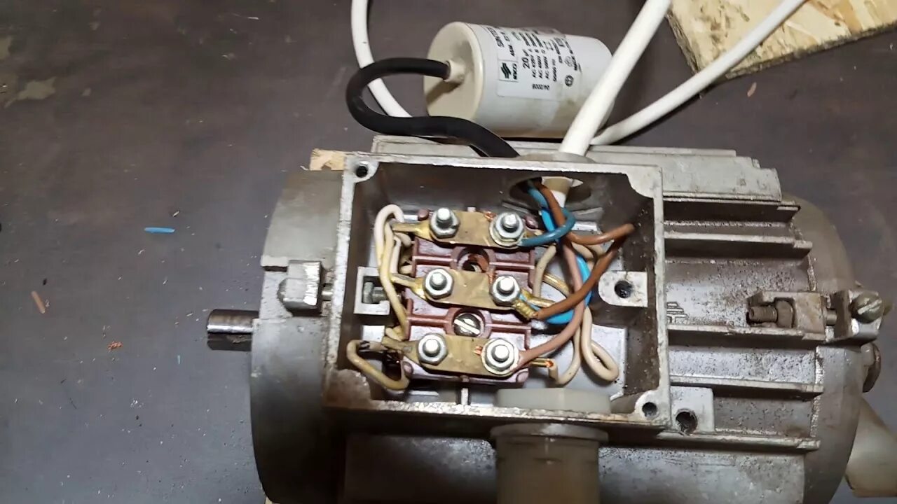 Подключение двигателя 380 на 220 Переделка электродвигателя с 380v на 220v. - YouTube