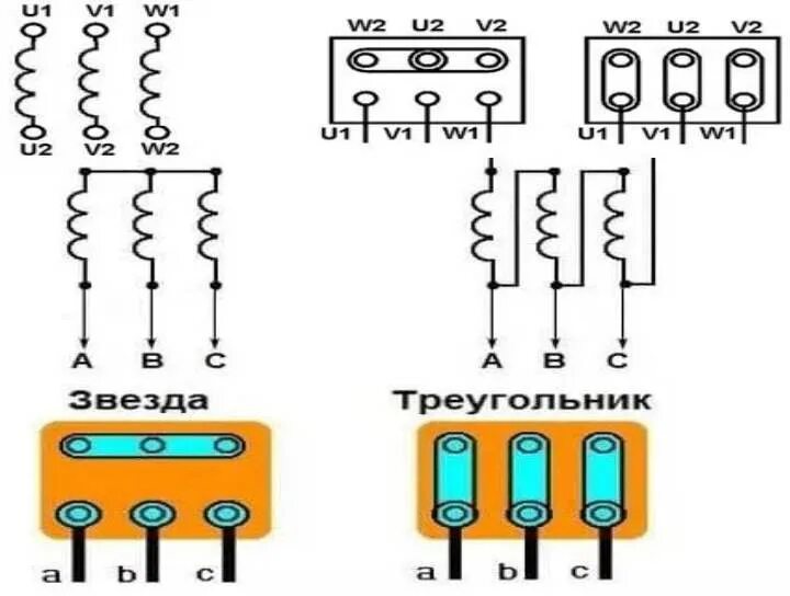 Подключение двигателя 380 звезда Схемы подключения электрических трехфазных двигателей к однофазной сети: Инструк