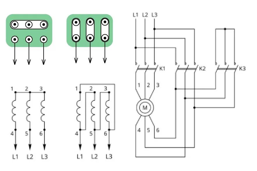 Подключение двигателя 380 звезда и треугольник схема Купить трехфазный асинхронный электродвигатель АИР в Минске, Беларуси Вольна