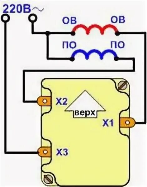 Подключение двигателя 4 контакта Схема подключения электродвигателя, подключение трехфазного двигателя в однофазн