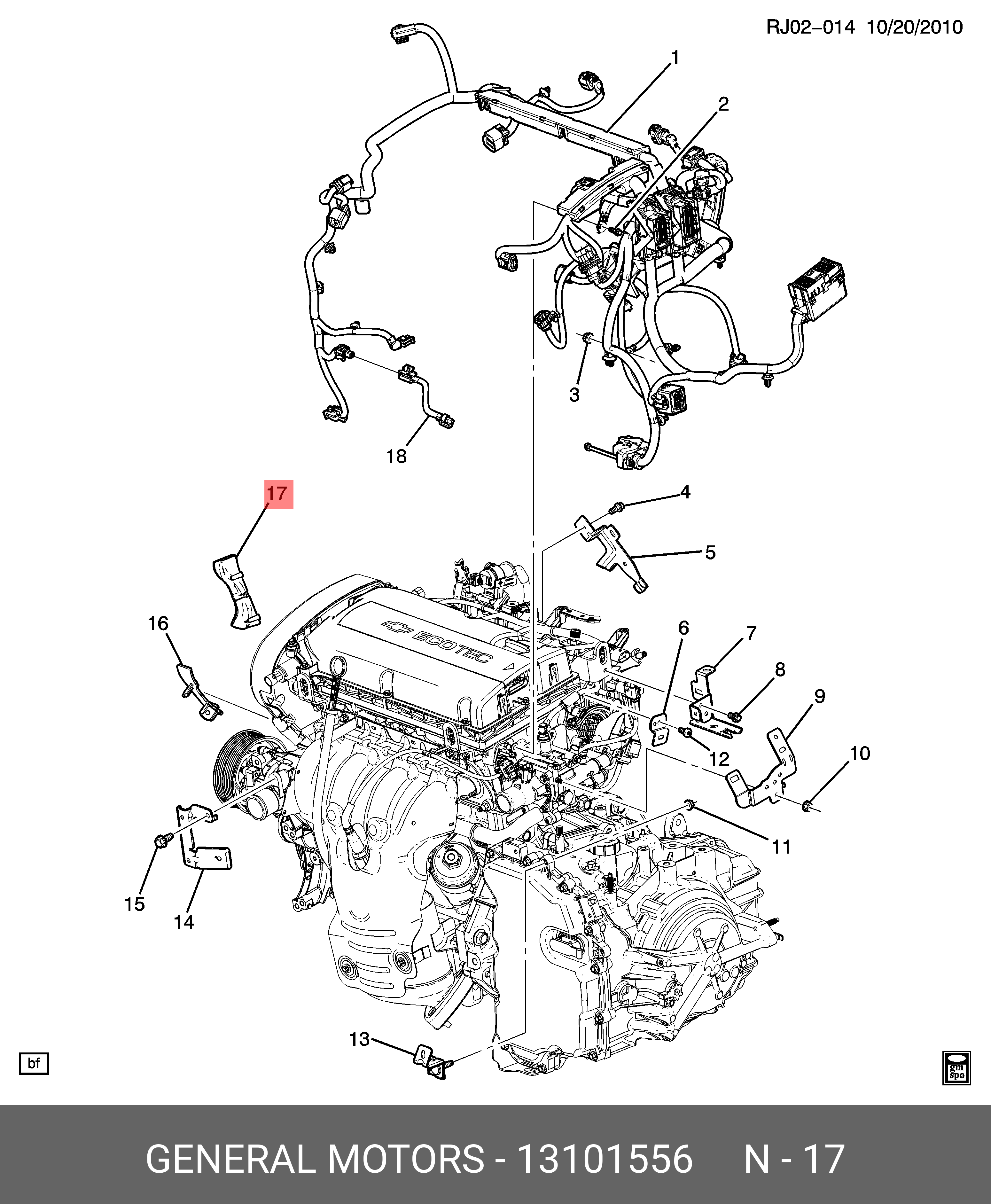 Подключение двигателя аве 13101556 GENERAL MOTORS КРОНШТЕЙН ЖГУТОВ ЭЛЕКТРОПРОВОДКИ купить в интернет-магаз