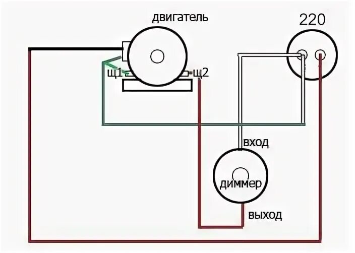 Подключение двигателя через диммер Подключение асинхронного и коллекторного двигателя СМА