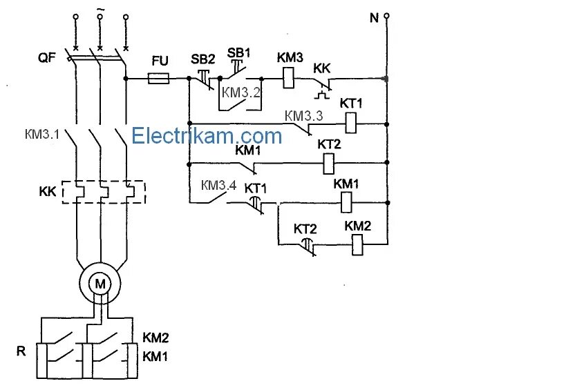 Подключение двигателя через реле времени Асинхронный двигатель с фазным ротором схема фото и видео - avRussia.ru