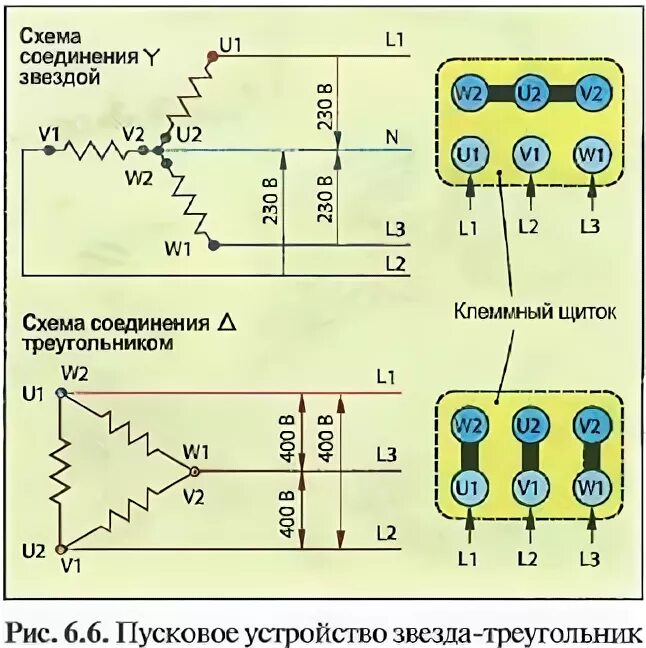 Подключение двигателя через звезду В чем разница между подключения звездой и треугольником