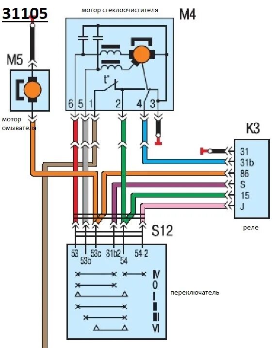 Подключение двигателя дворников Рулевая колонка от ГАЗ 31105 с подрулевыми переключателями ГАЗель бизнес (next) 