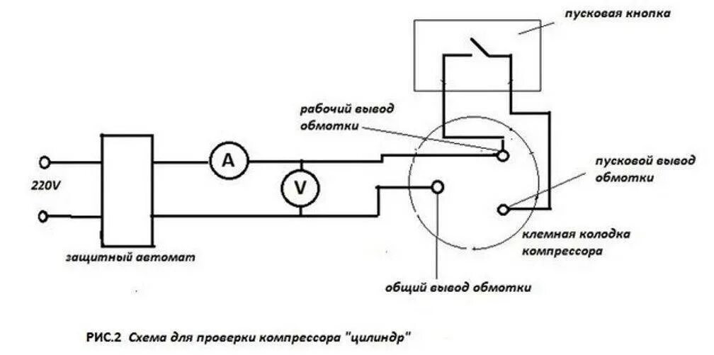 Подключение двигателя холодильника схема Схема подключения компрессора холодильника: инструкция, фото
