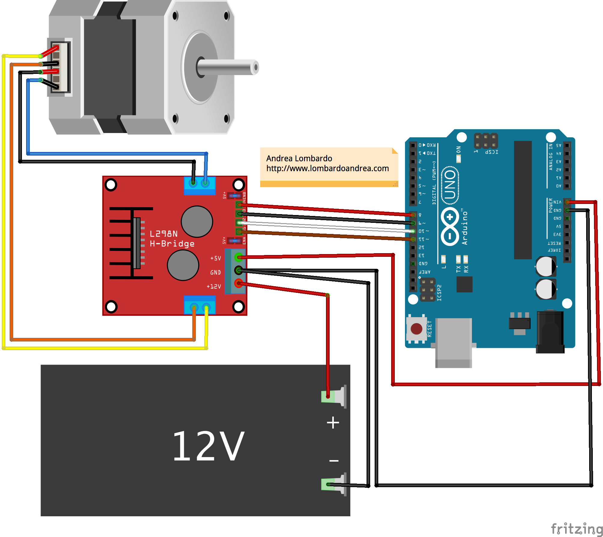 Подключение двигателя к ардуино через драйвер L298N PILOTARE UN MOTORE PASSO PASSO CON ARDUINO Arduino, Motori, Elettronica