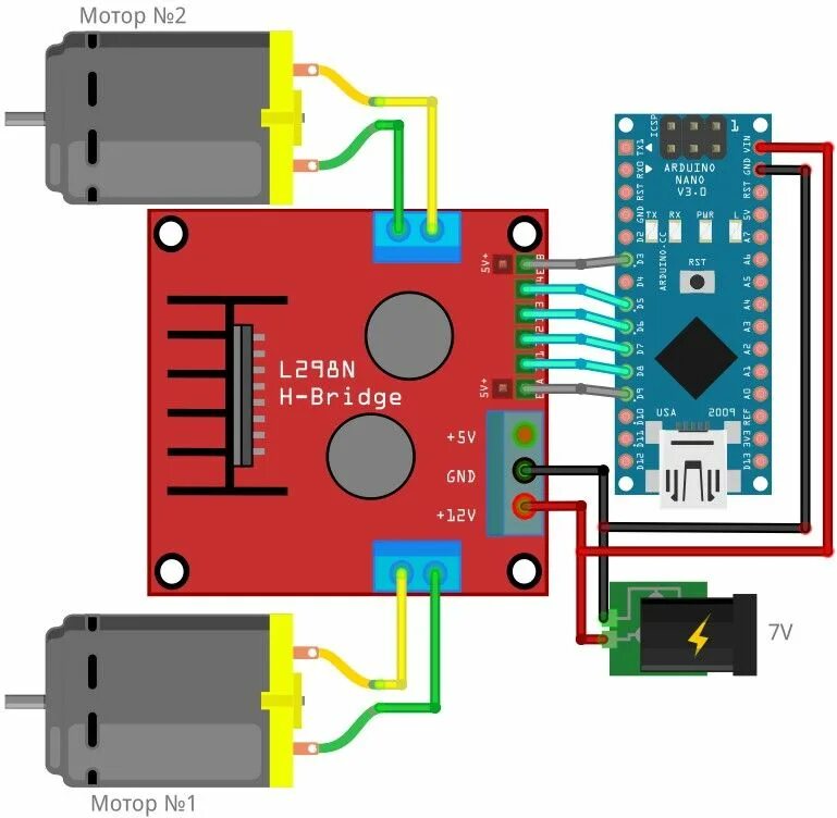 Подключение двигателя к ардуино нано Мотор постоянного тока с редуктором 1:48: описание, подключение, схема, характер