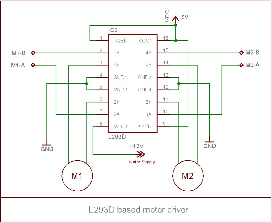 Подключение двигателя l293d L293d схема подключения 77A