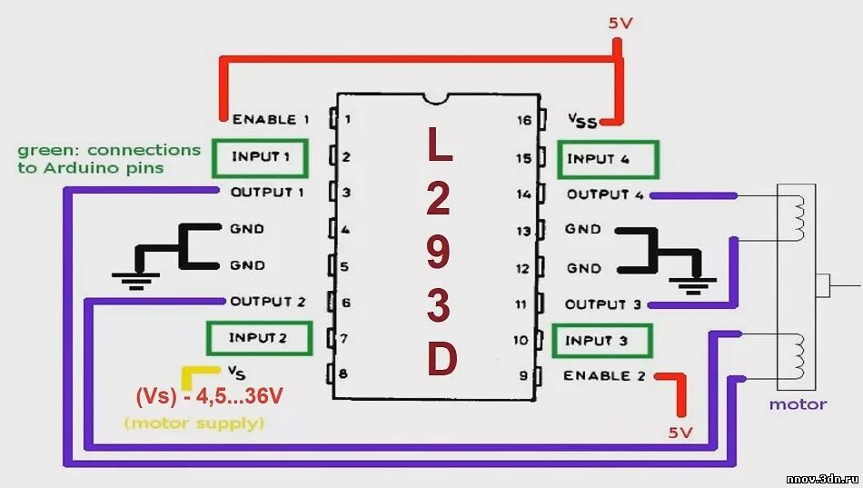 Подключение двигателя l293d Arduino - Интернет-свалка. Нижний Новгород ( Доска объявлений.