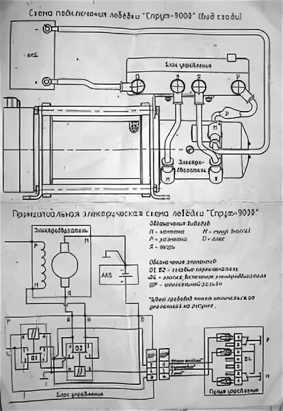 Подключение двигателя лебедки Схема подключения соленоидов лебедки спрут 9000