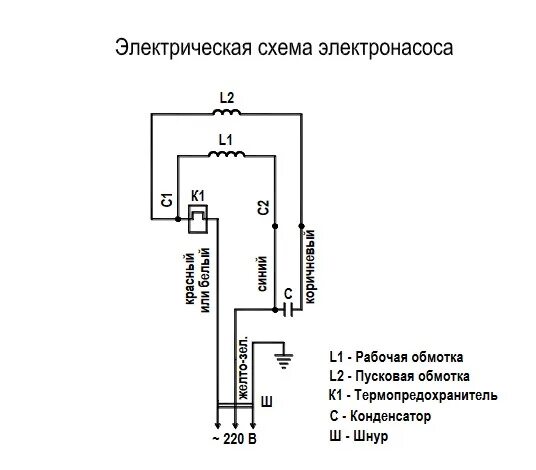 Подключение двигателя насоса электросхема Вопрос по электродвигателю - Сообщество "Сделай Сам" на DRIVE2