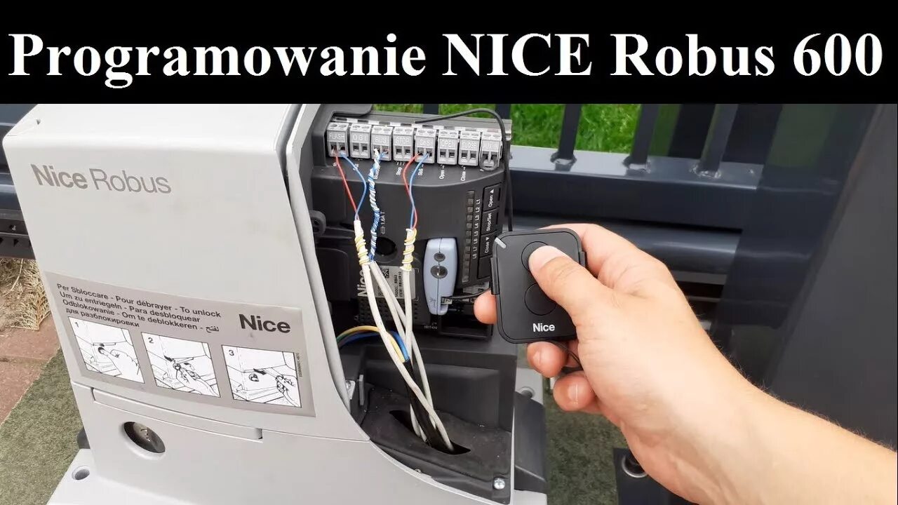 Подключение двигателя найс NICE Jak zaprogramować napęd Robus 600 RBA3 Poradnik PL - YouTube