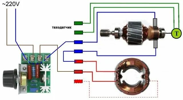 Подключение двигателя от стиральной машины автомат напрямую Регулятор мощности для двигателя от стиральной машины - Moy-Instrument.Ru - Обзо