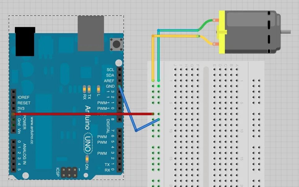 Подключение двигателя постоянного тока к ардуино Adafruit Learning System