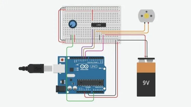 Подключение двигателя постоянного тока к ардуино Driving A DC Motor With Arduino Using An L293D Motor Driver - The DIY Life Ardui