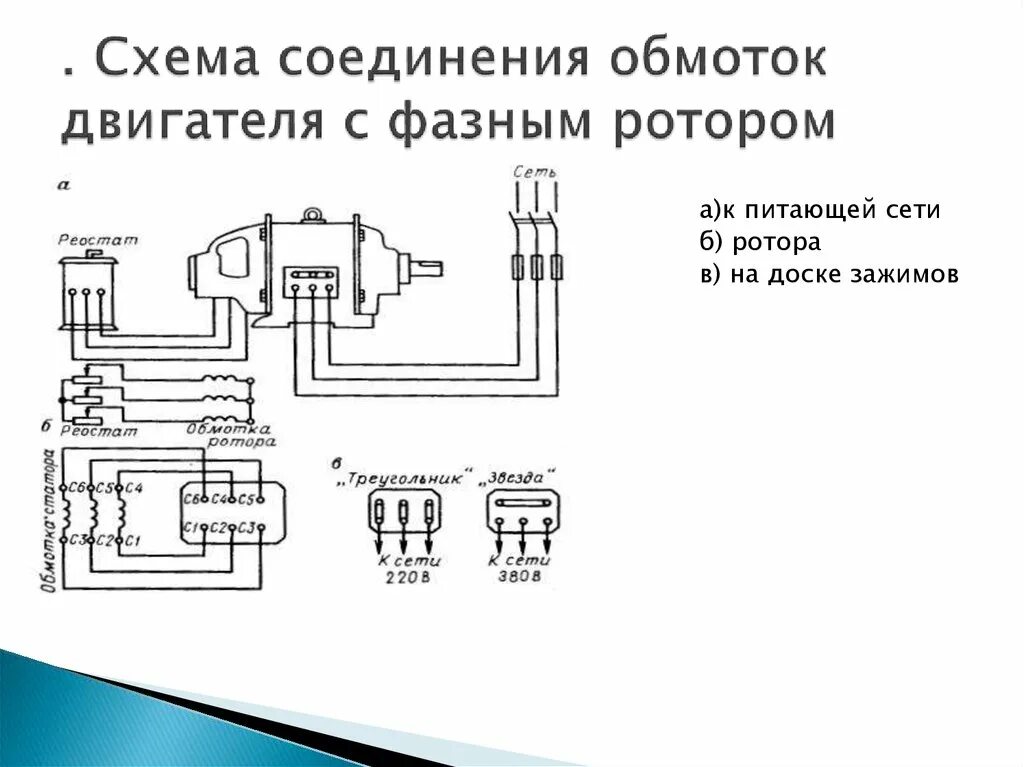 Подключение двигателя с фазным ротором Фазный ротор подключение: найдено 89 картинок