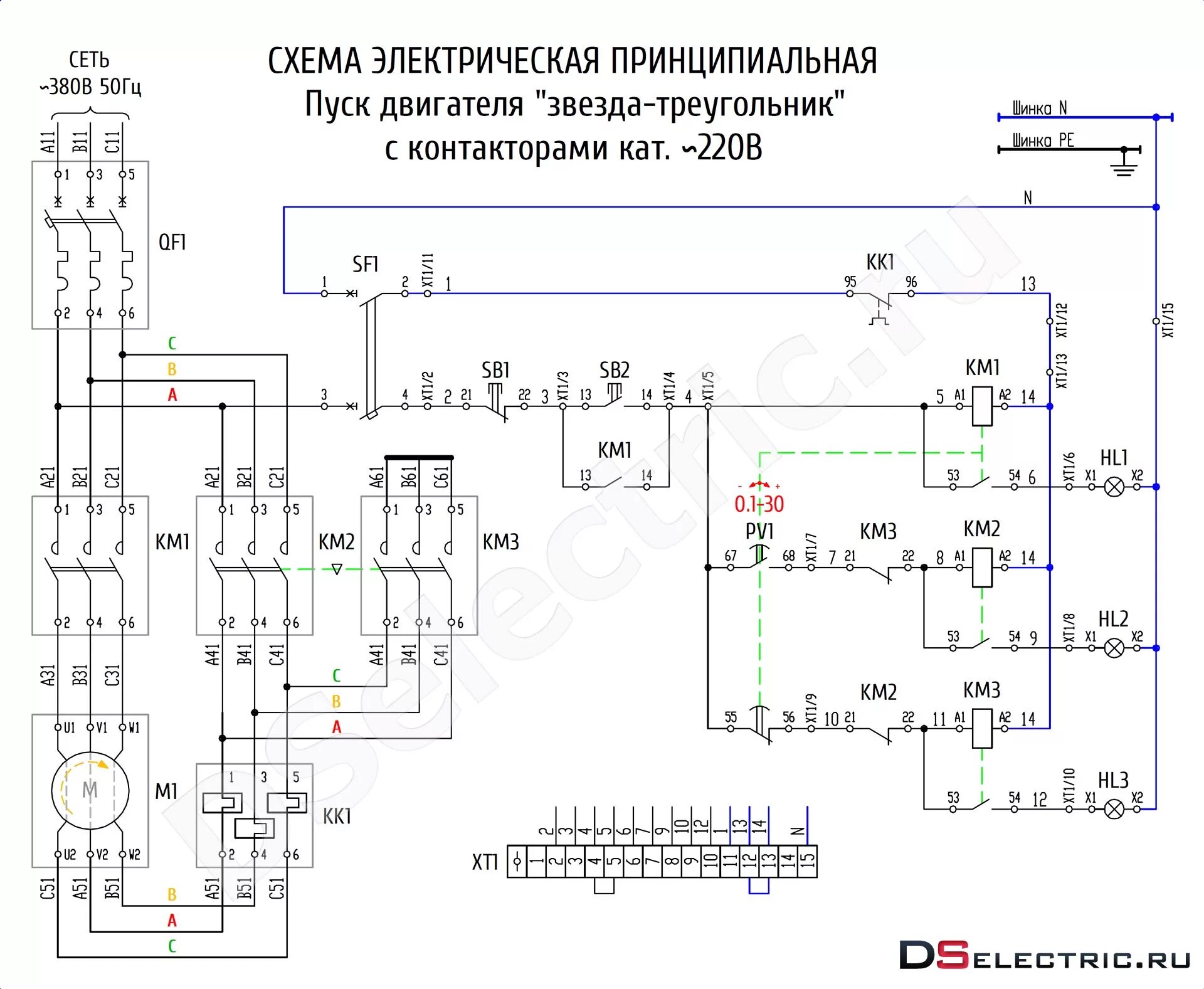 Подключение двигателя со звезды на треугольник Пуск электродвигателя "Звезда-Треугольник" с одной пневматической приставкой выд