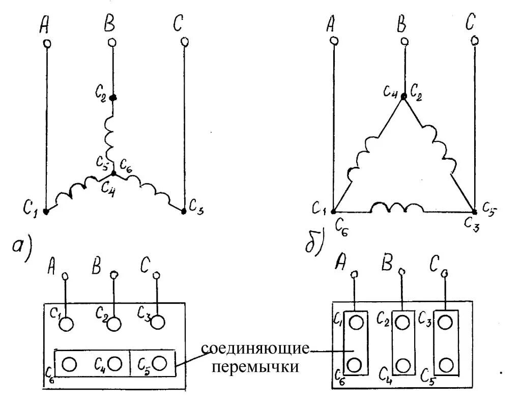 Подключение двигателя треугольником Подключение электродвигателя 380 на 220 своими руками: схема