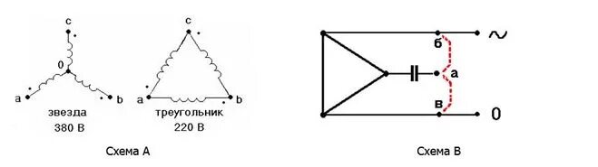 Подключение двигателя треугольником на 380 Звезда и треугольник схема подключения: Соединение электродвигателей звездой и т
